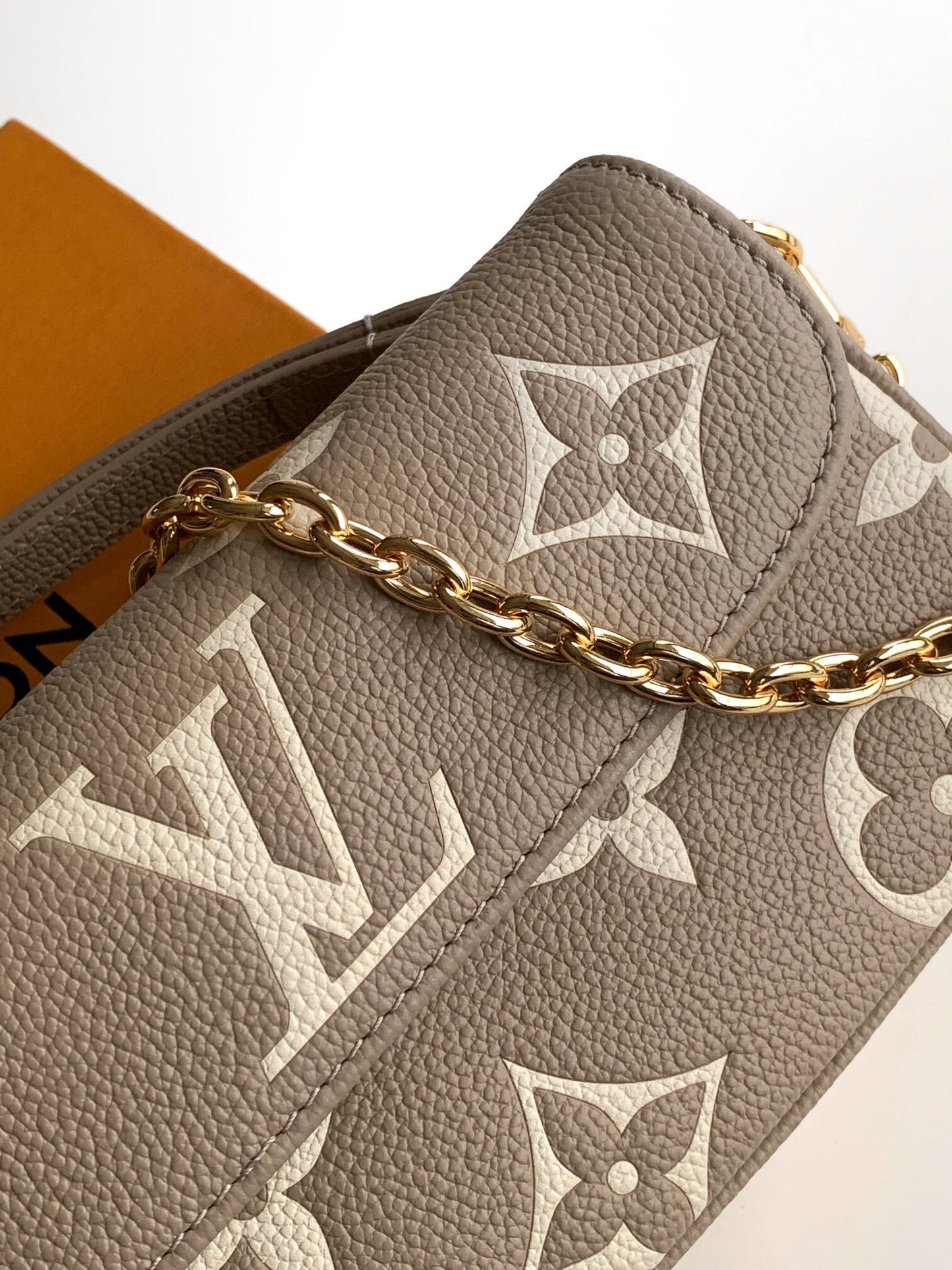 LV Favorite – Bicolor Monogram Empreinte Grained Leather Flap Bag