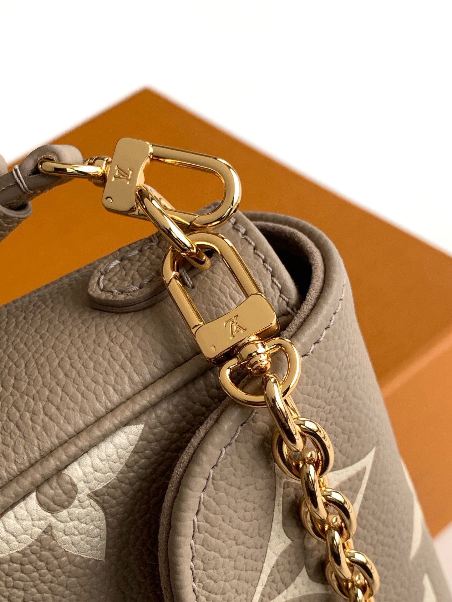 LV Favorite – Bicolor Monogram Empreinte Grained Leather Flap Bag