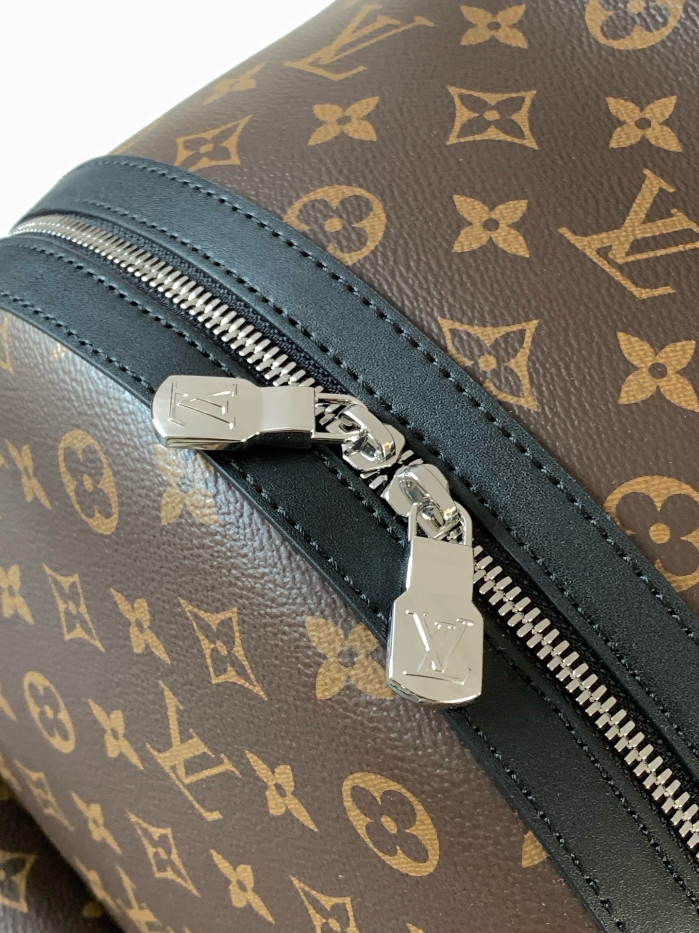 LV Josh Backpack – Monogram Macassar Cognac Brown Coated Canvas Dome Rucksack
