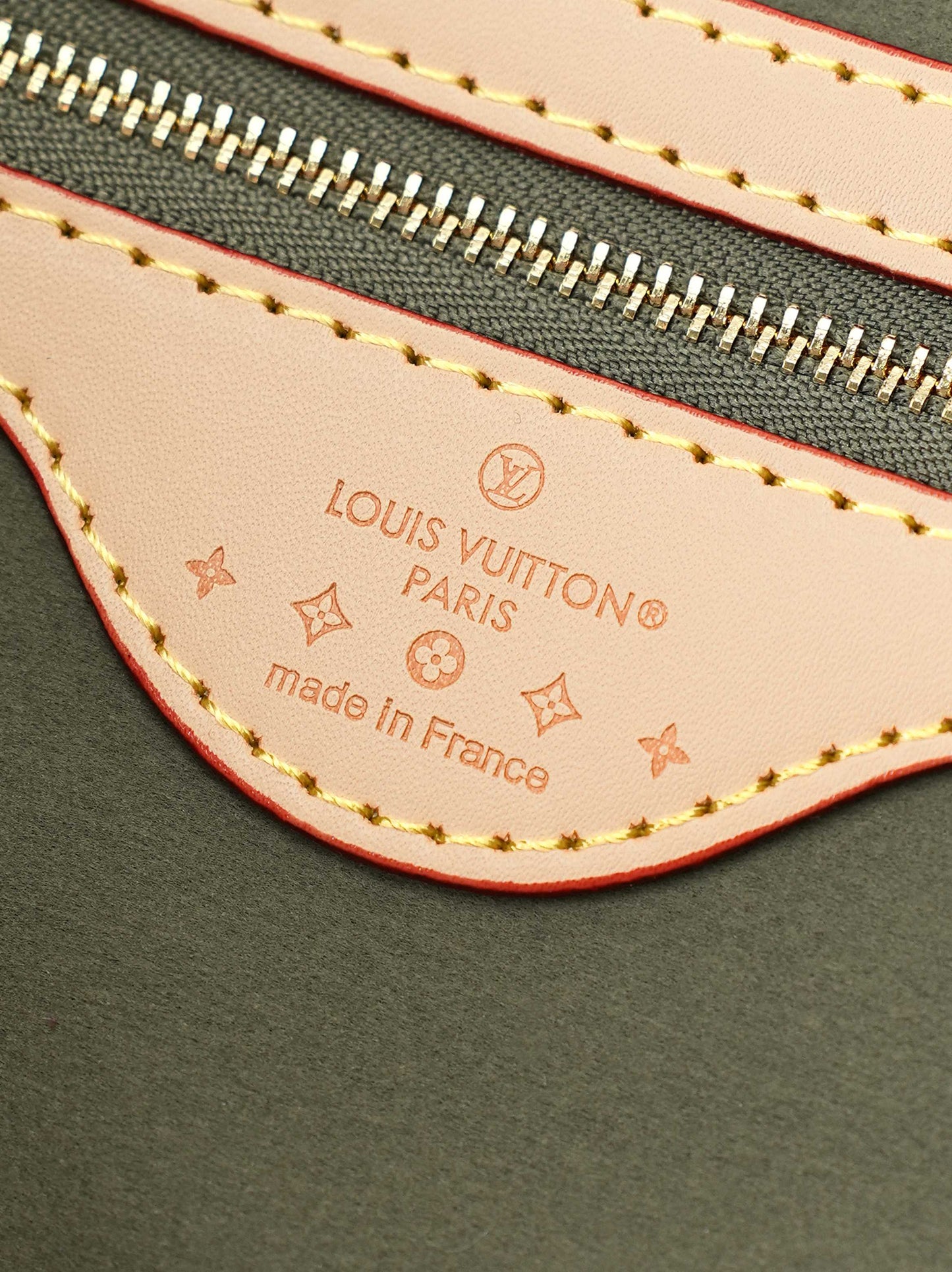 LV Monogram Denim Keepall 45 – Stone-Washed Olive Organic Cotton with Heritage Vachetta