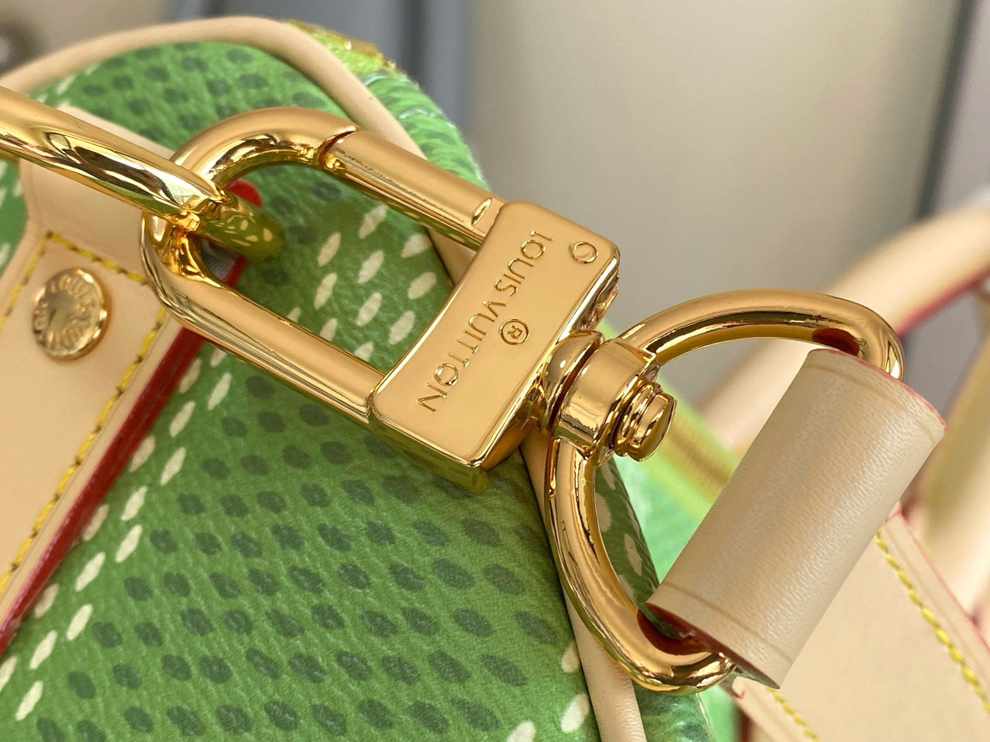 LV Keepall Bandoulière 50 Damier Heritage Green Duffle Bag – Checkered Canvas Weekender