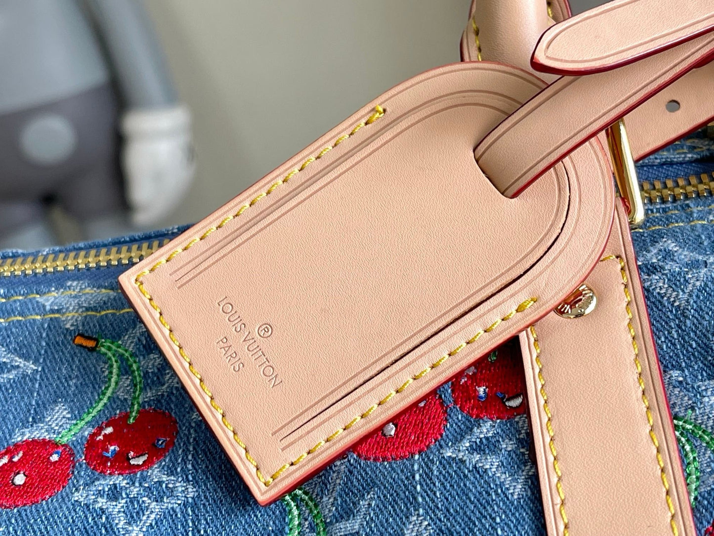 LV Keepall Bandoulière 50– Vintage Stone-Washed Blue Monogram Denim Travel Duffel