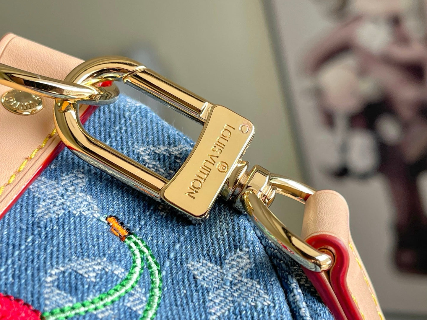 LV Keepall Bandoulière 50– Vintage Stone-Washed Blue Monogram Denim Travel Duffel