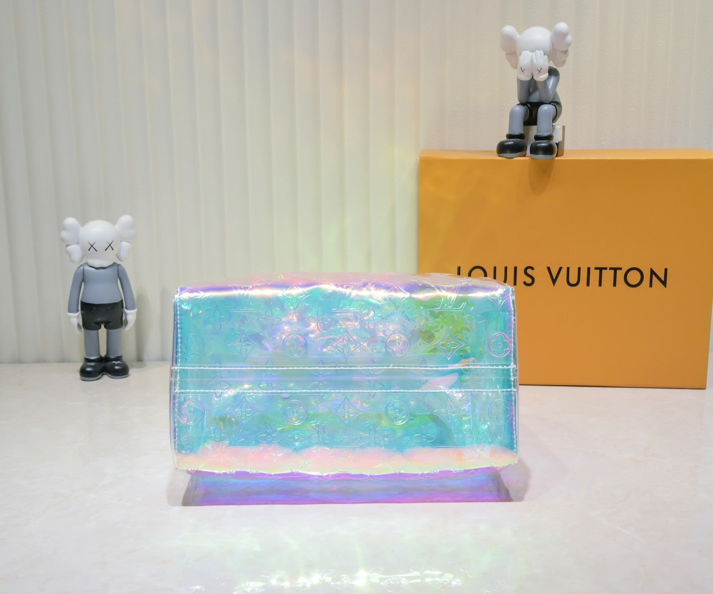 Louis Vuitton Monogram Prism Keepall Bandouliere 50 – Holographic PVC with Clear Resin Chain