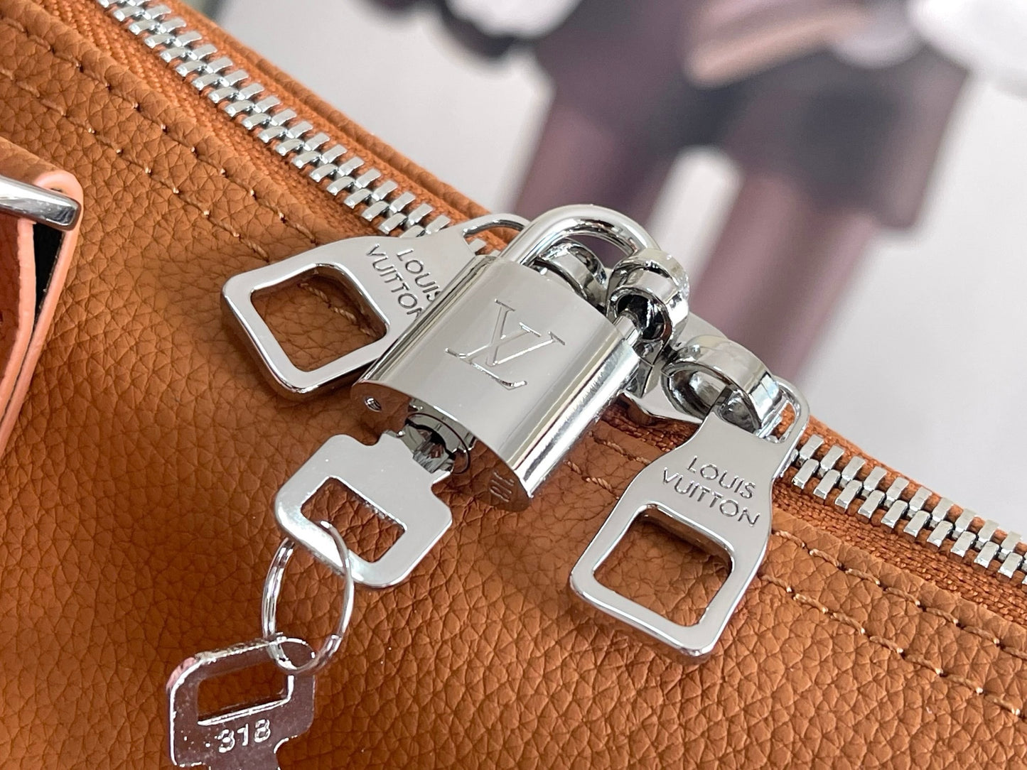 Louis Vuitton Keepall Bandoulière 50 – Sun-Baked Camel Taurillon Pebbled Leather Travel Duffel