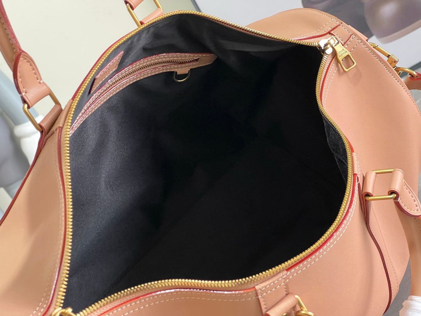 LV Keepall Bandoulière 50 Natural Vachetta Leather Duffle Bag – Raw Cowhide Weekender