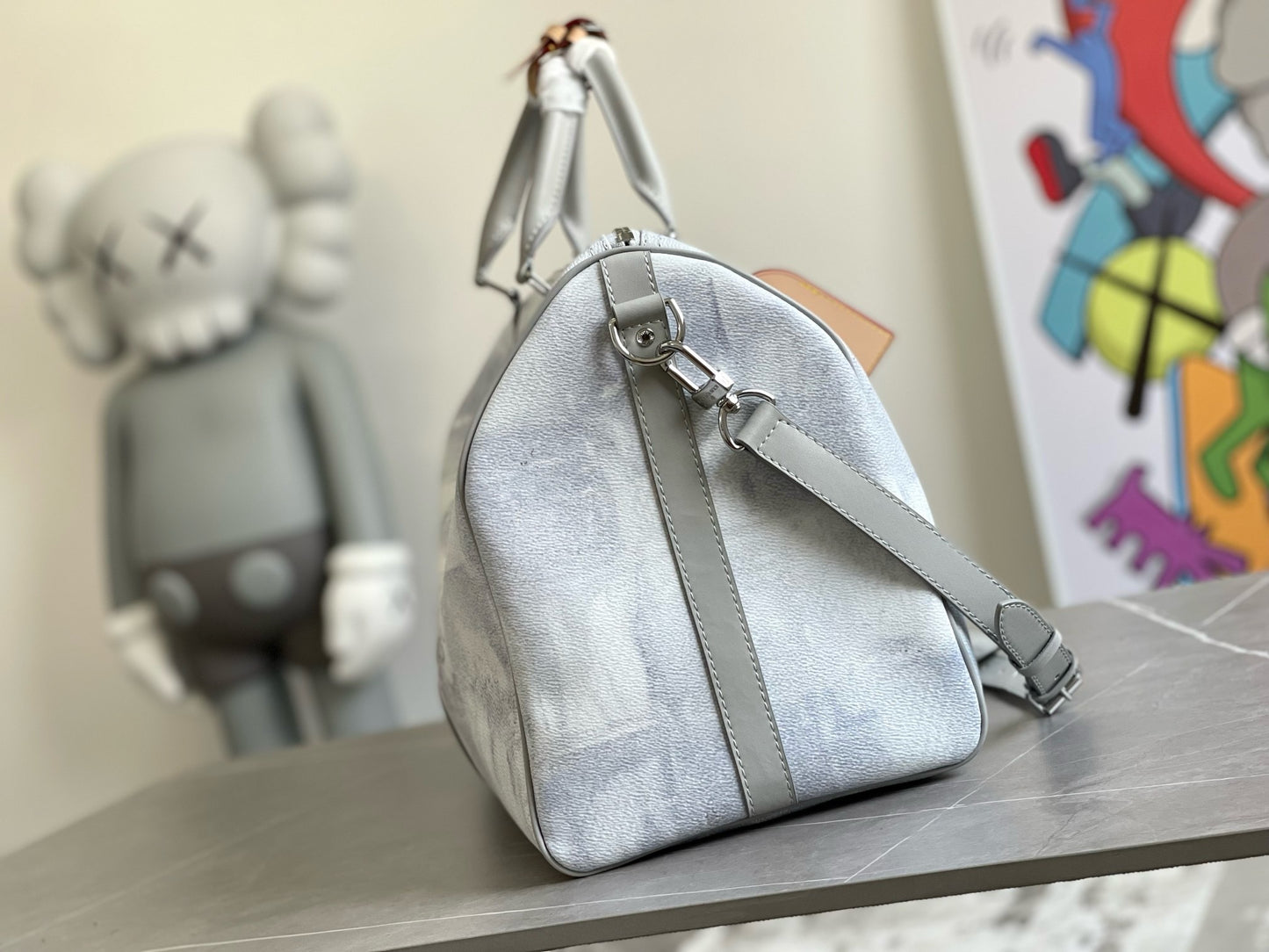 LV Monogram Clouds Keepall Bandoulière 50 – Sky Blue Gradient Monogram Canvas Travel Duffel