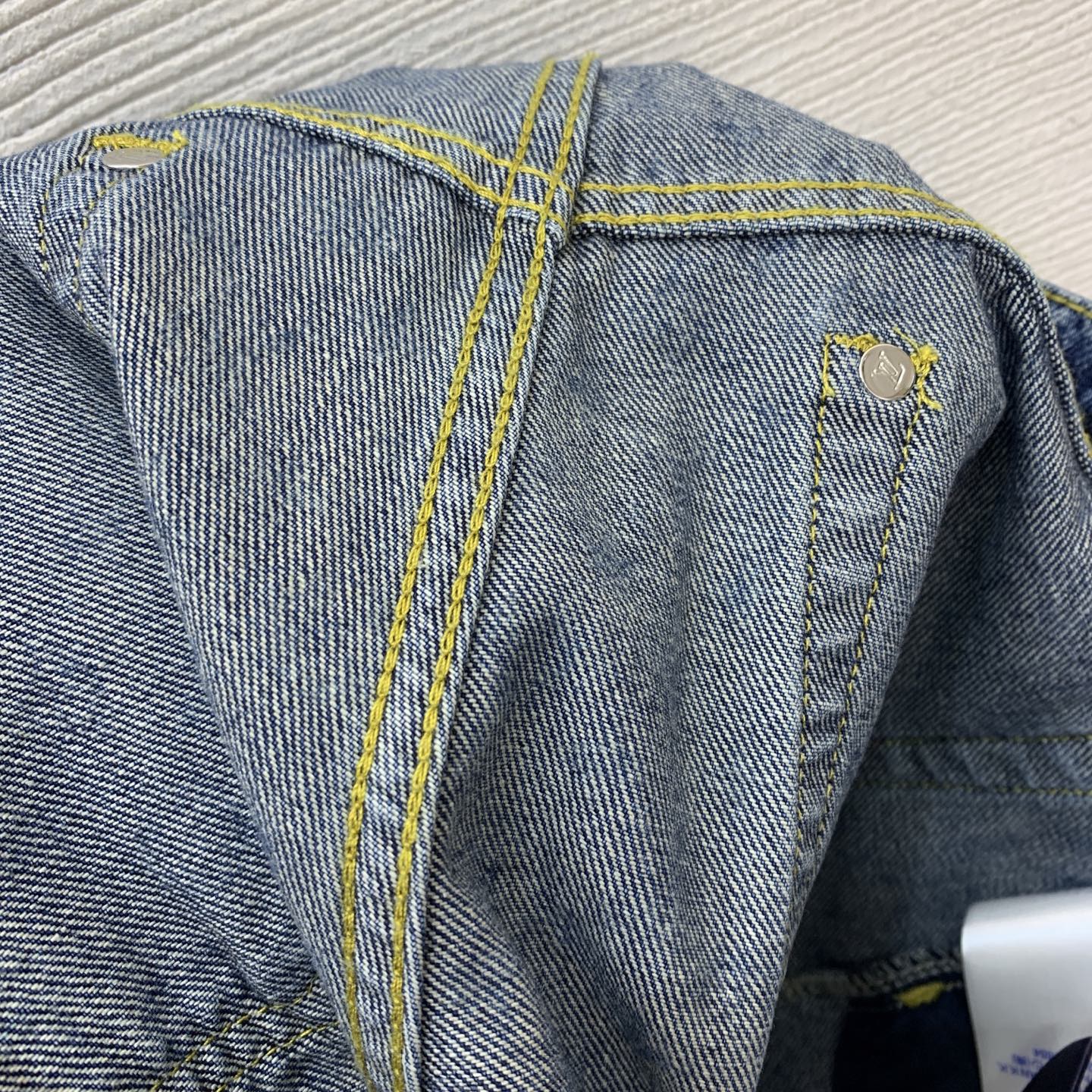 LV Monogram Denim Shorts – Faded Indigo Jacquard-Woven Cotton Denim High-Rise Shorts