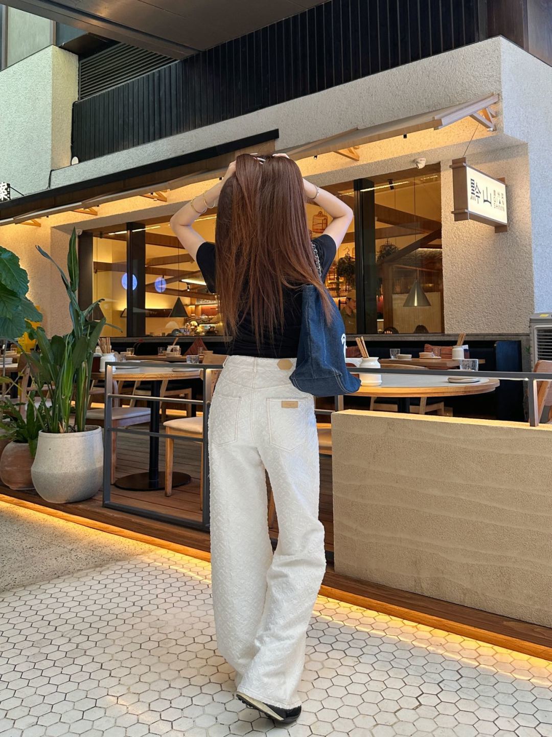 LV Monogram Fil Coupé Pants – Optic White 3D Textured Cut-Thread Cotton Wide-Leg Jeans