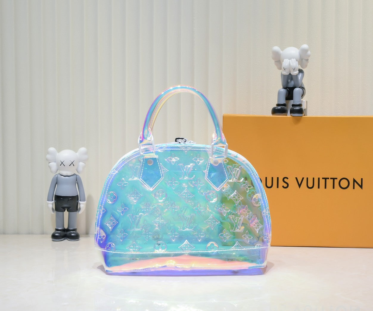 LV Monogram Prism Alma BB – Iridescent Monogram PVC with Matte White Hardware