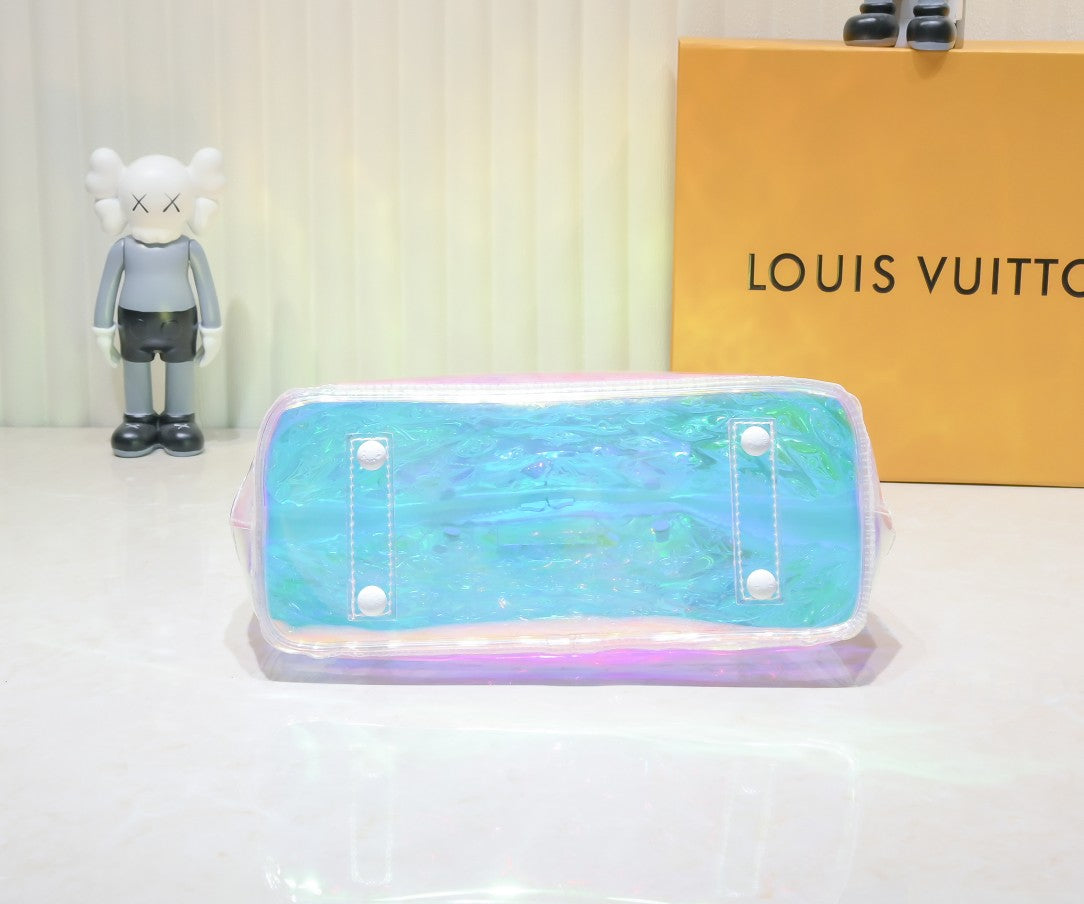 LV Monogram Prism Alma BB – Iridescent Monogram PVC with Matte White Hardware