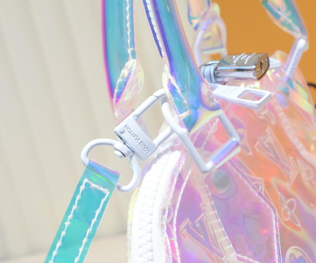 LV Monogram Prism Alma BB – Iridescent Monogram PVC with Matte White Hardware
