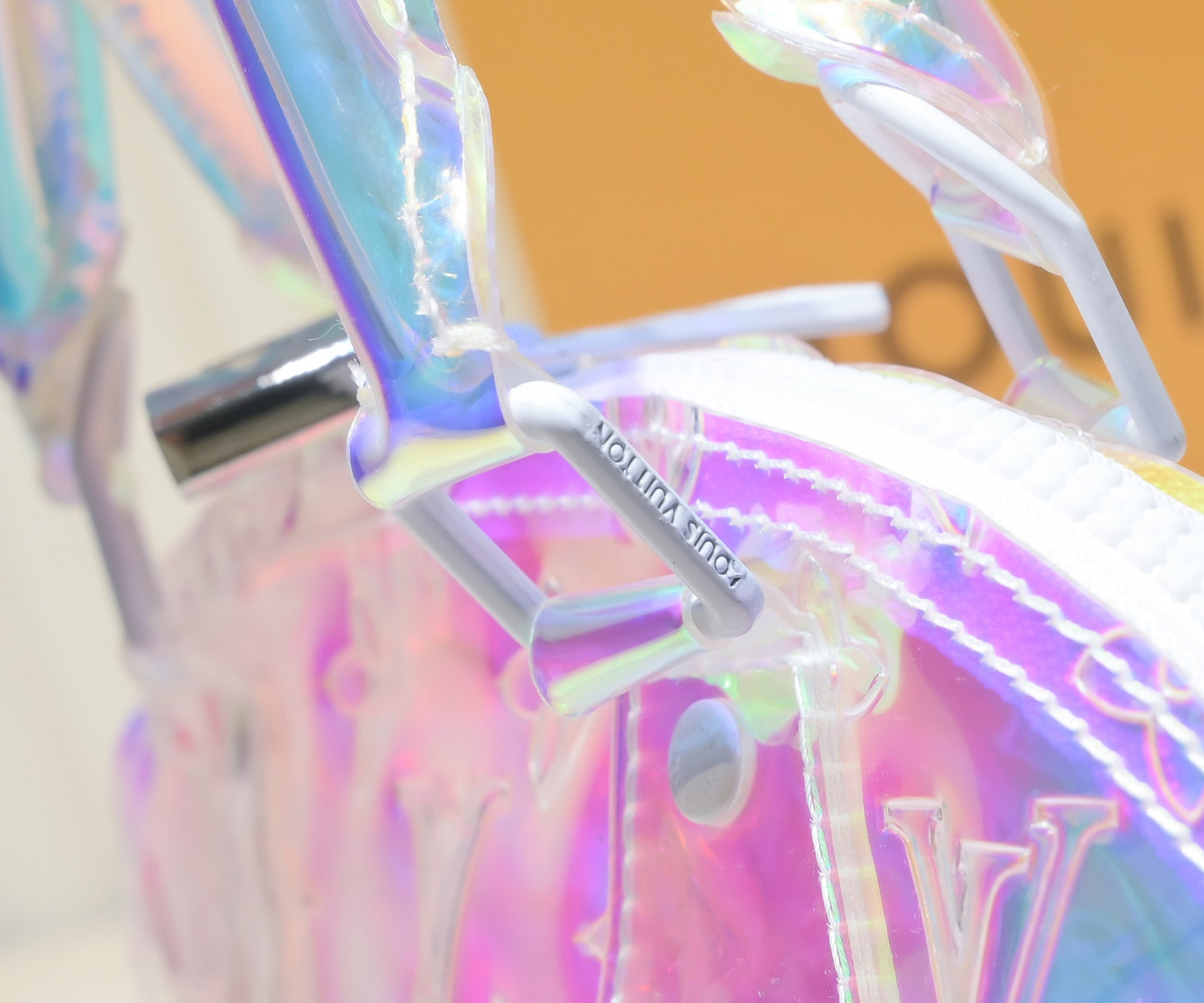 LV Monogram Prism Alma BB – Iridescent Monogram PVC with Matte White Hardware