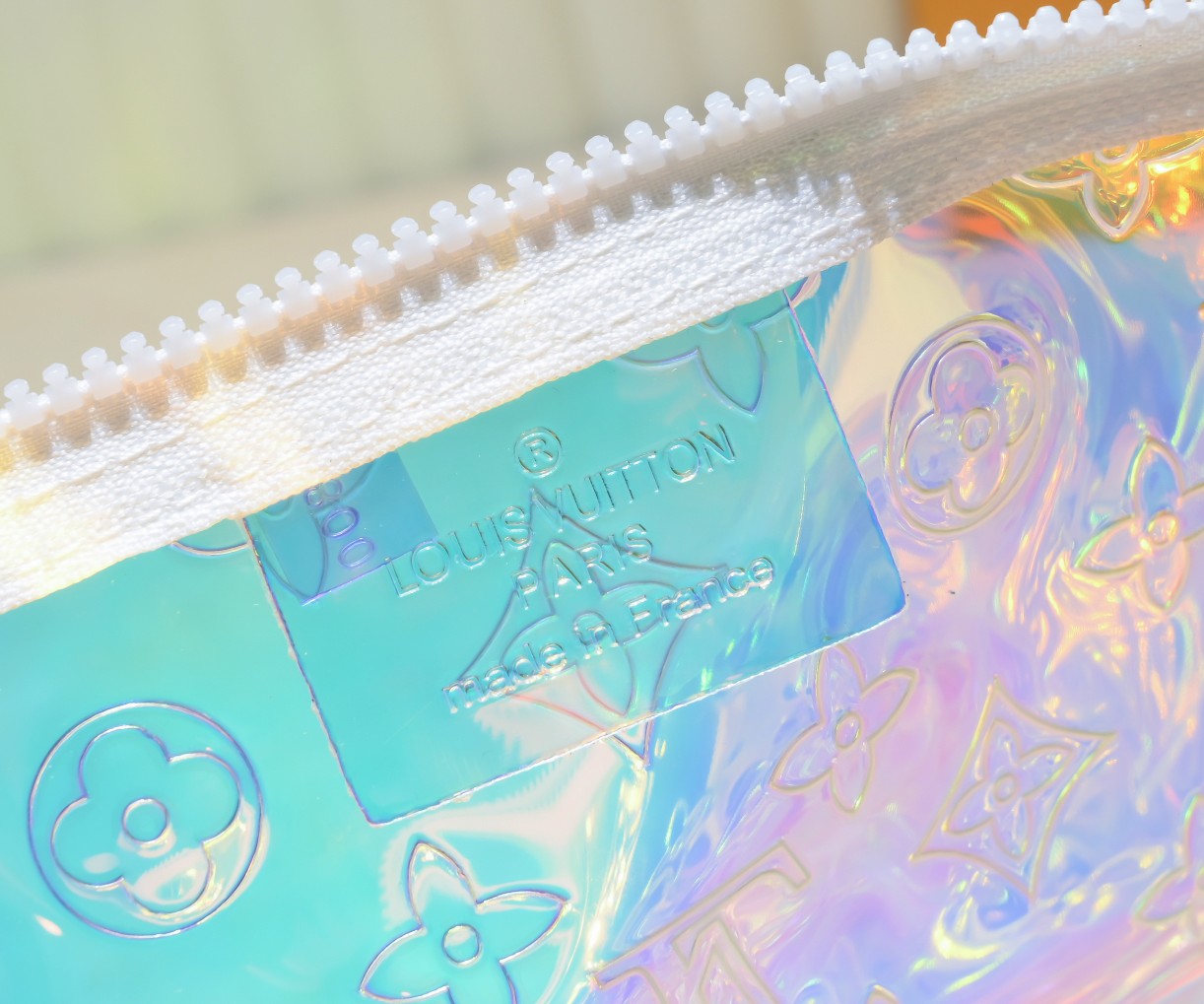 LV Monogram Prism Soft Trunk – Iridescent PVC with Sculptural Acetate Chain