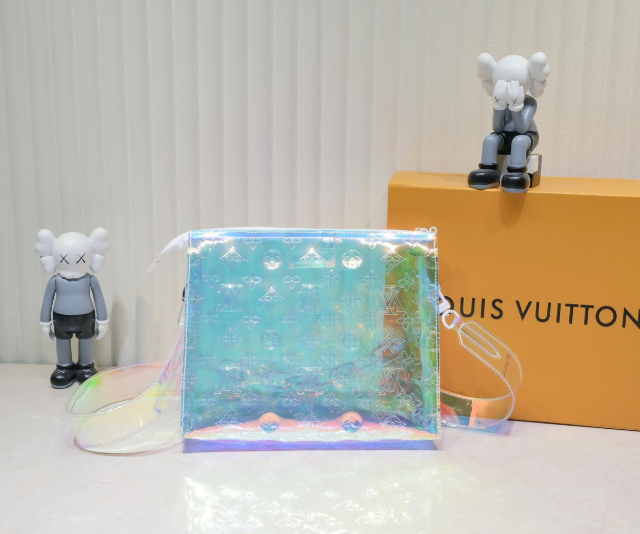 LV Monogram Prism Soft Trunk – Iridescent PVC with Sculptural Acetate Chain