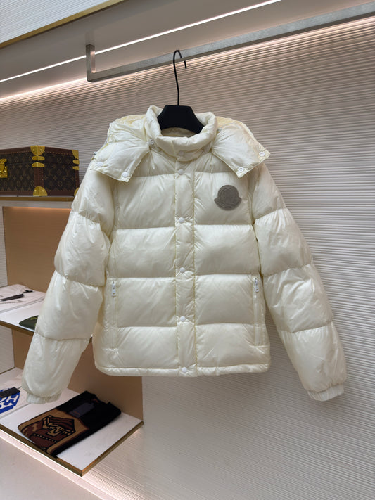 Monc Cyclone 2-in-1 Glossy Down Jacket and Vest in Cream