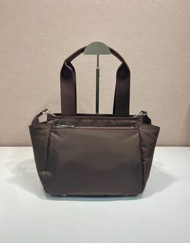 Re-Nylon Utility Tote Bag with Front Pocket & Shoulder Strap