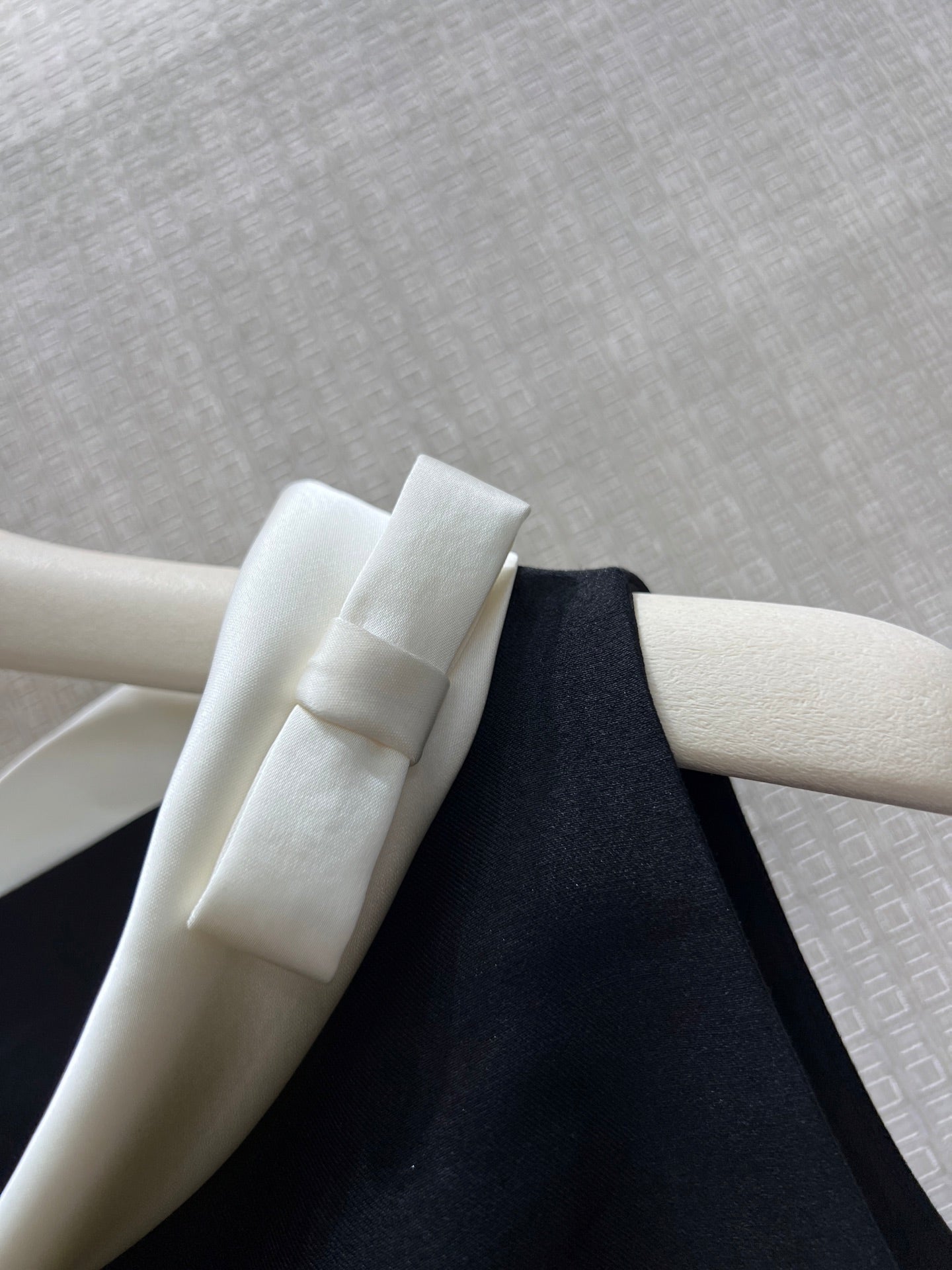 Black Cady Mini Dress – Sleeveless A-Line Mod Dress with Optic White Satin Boat Neck Collar
