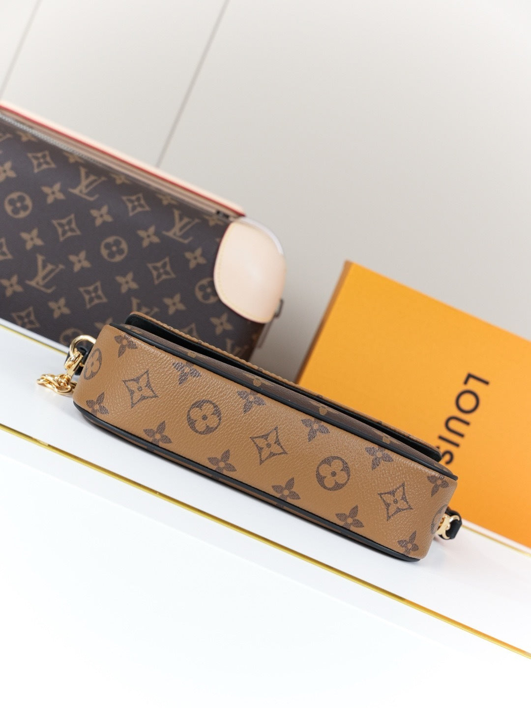 Ivy Wallet on Chain in Monogram Canvas with Vachetta Leather