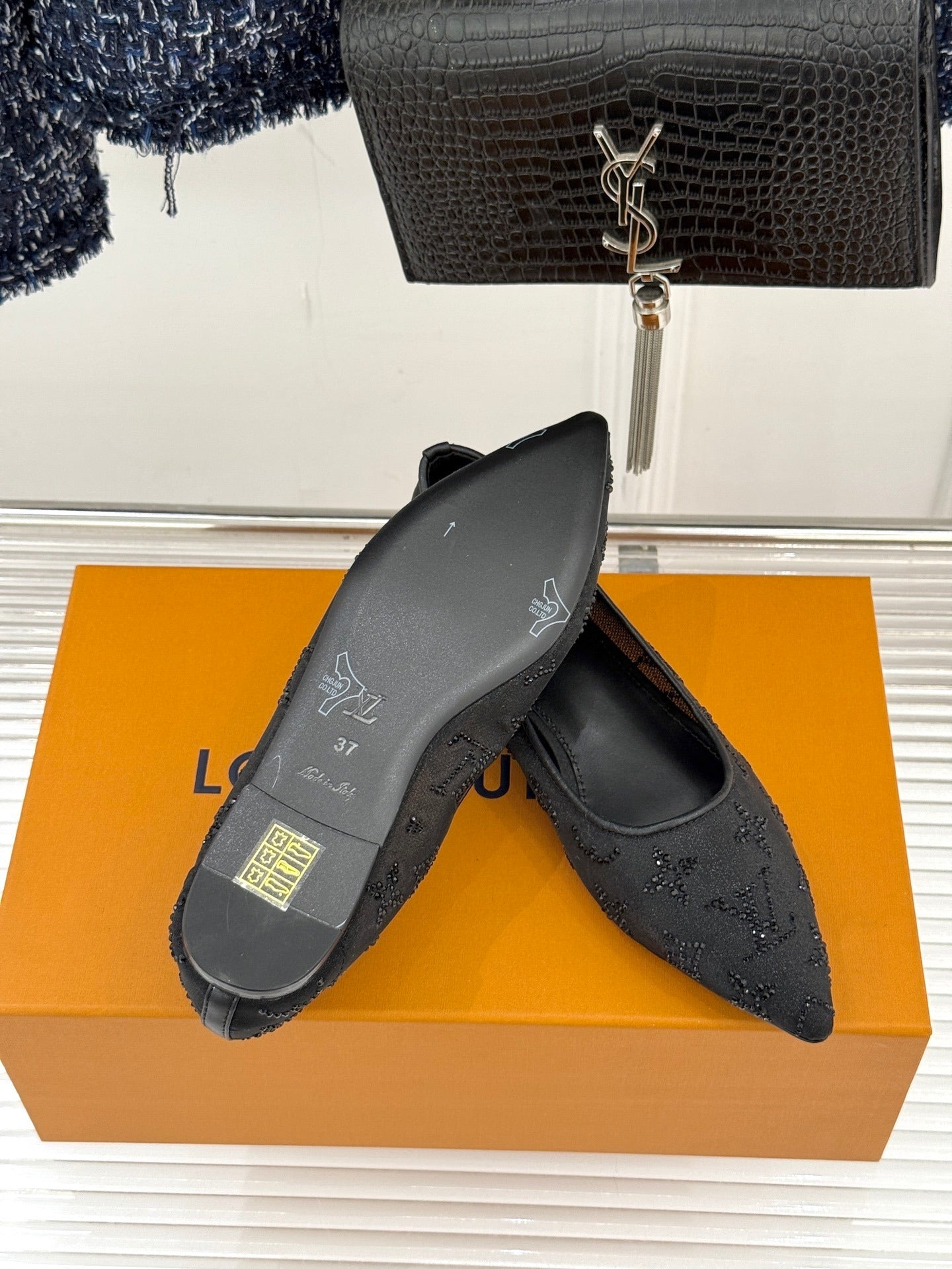 LV Gala Flat Ballerina – Rhinestone Monogram Mesh & Strass Ballet Pump