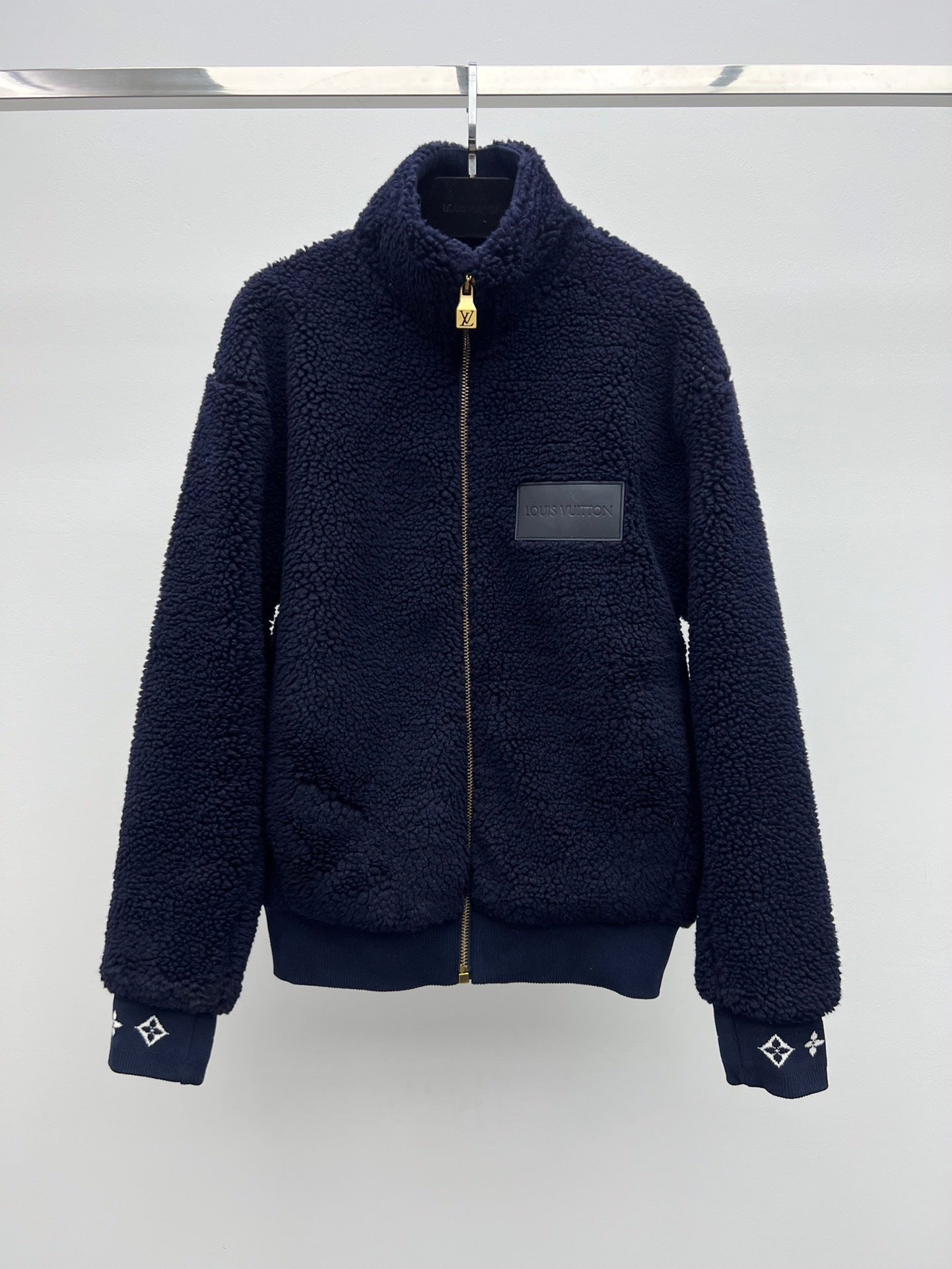 LV Monogram Trim Fleece Blouson – High-Pile Sherpa Teddy Jacket