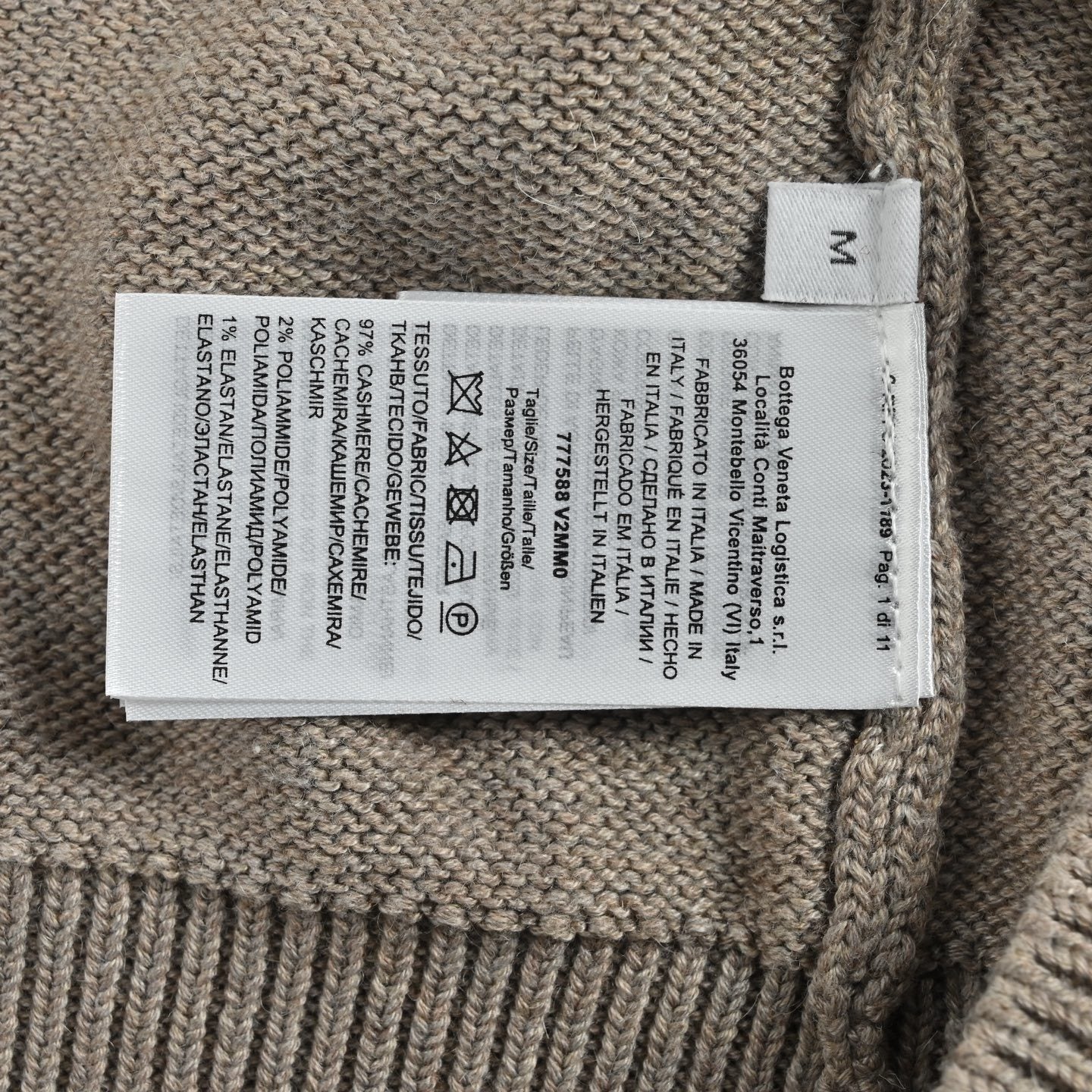 Intrecciato Leather-Trimmed Cashmere Cardigan – Woven Elbow Patch Knit