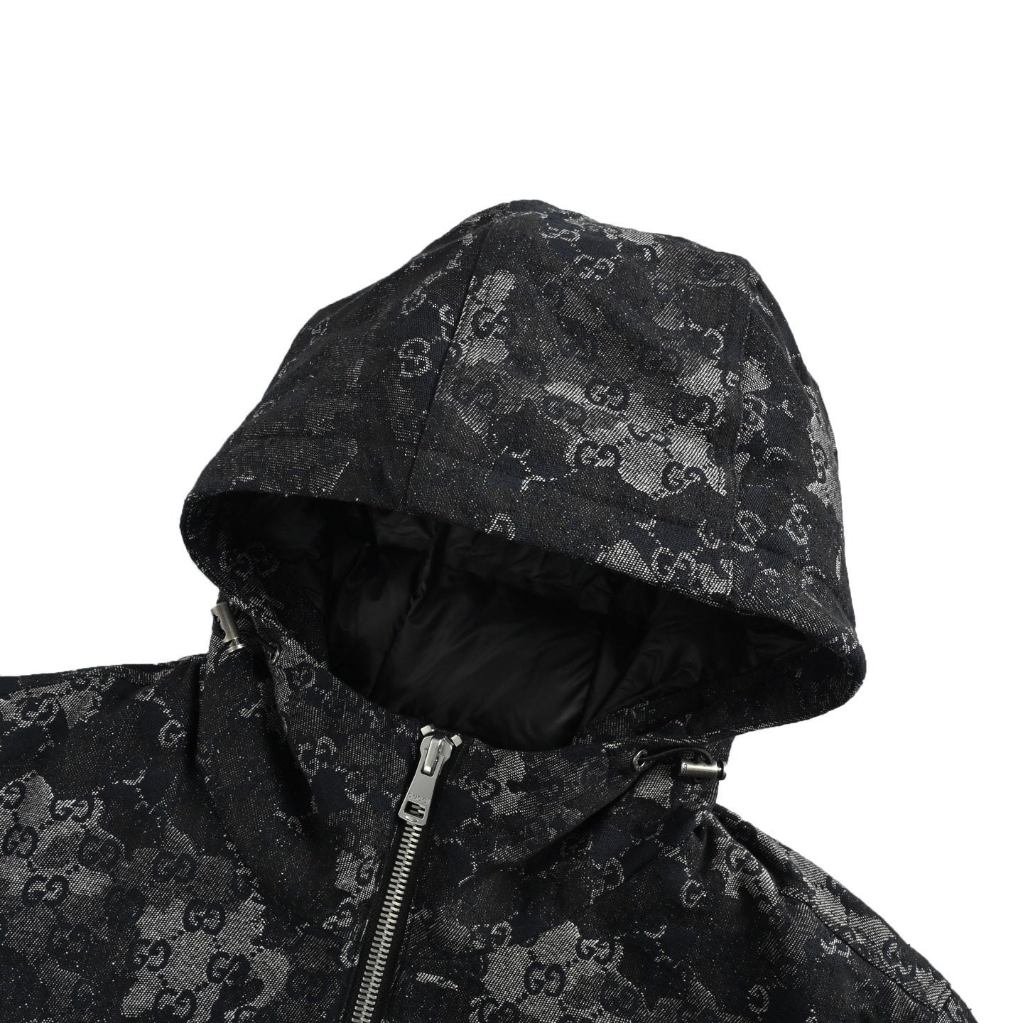Reversible GG Ripstop Jacket – Black & Grey Monogram Technical Windbreaker