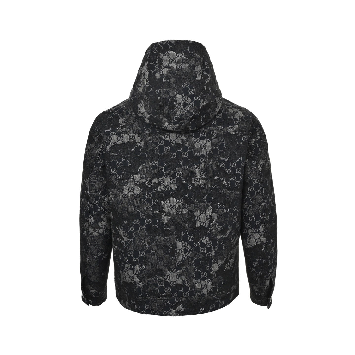 Reversible GG Ripstop Jacket – Black & Grey Monogram Technical Windbreaker