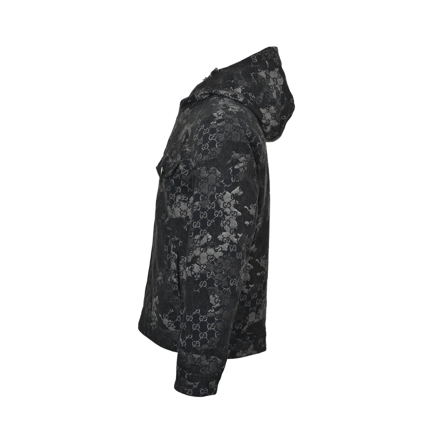 Reversible GG Ripstop Jacket – Black & Grey Monogram Technical Windbreaker