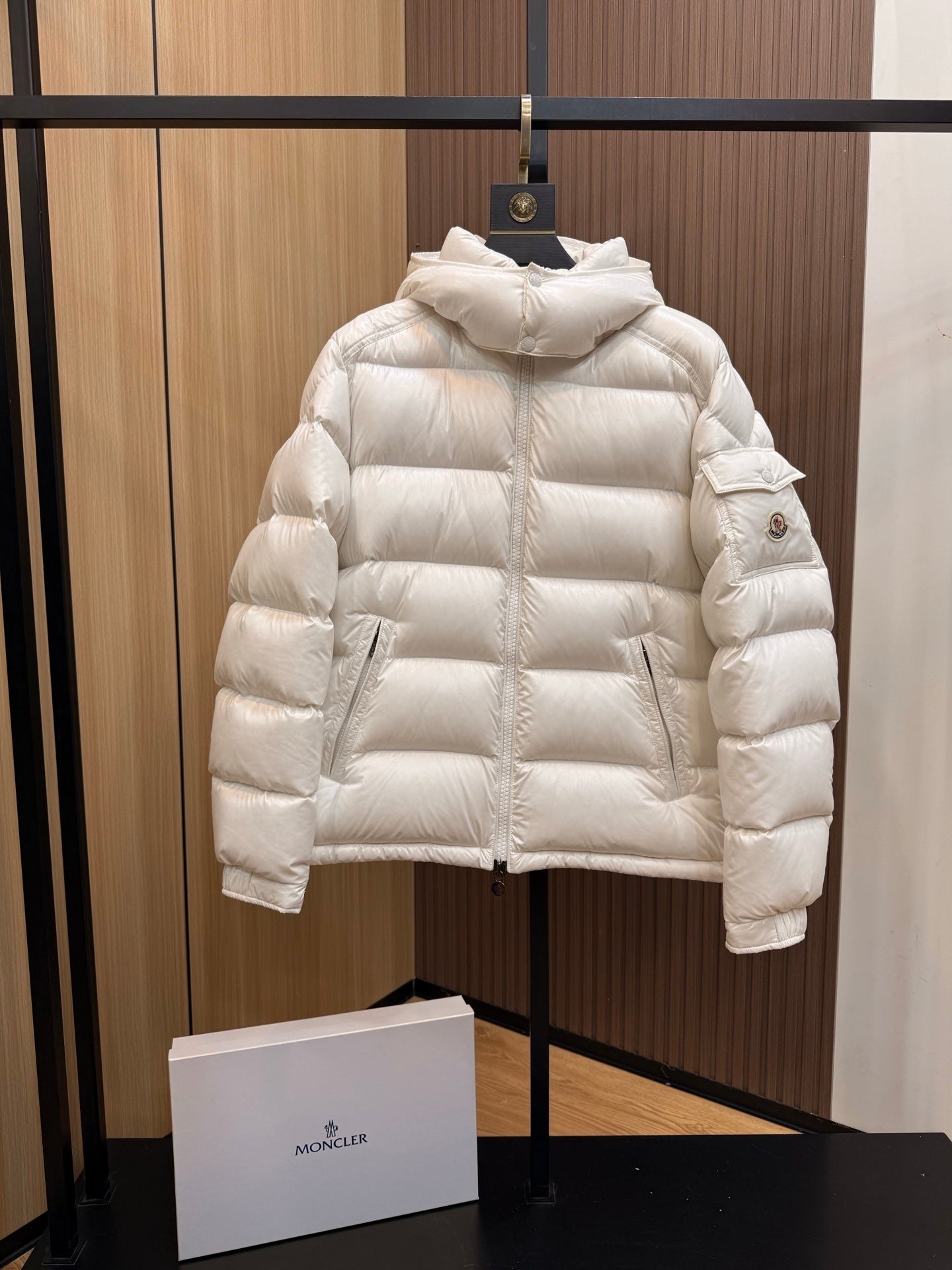 Ivory White Women's Insulated Puffer Maya Jacket
