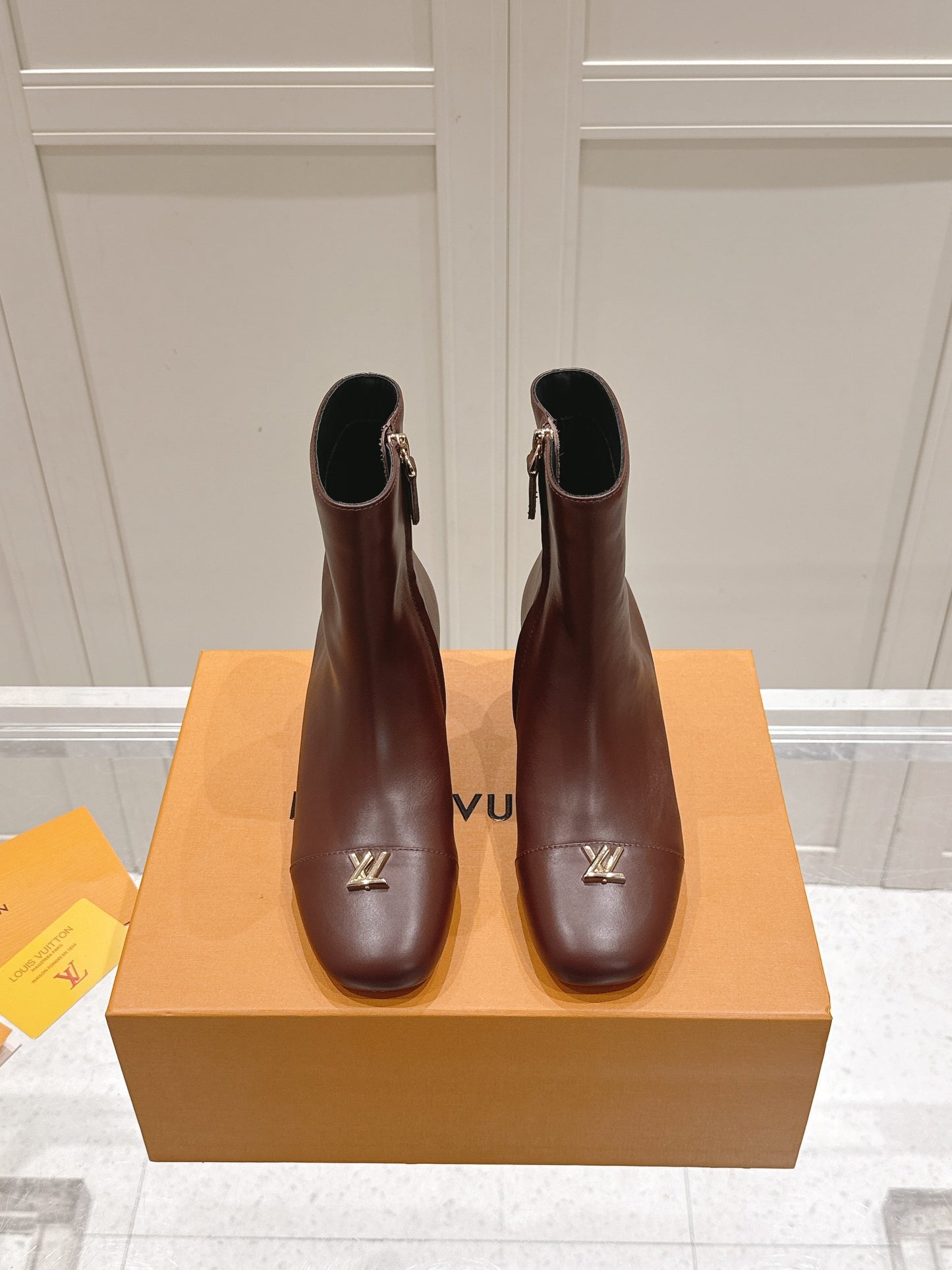 LV Berlin Ankle Boot – Chocolate Brown "Second-Skin" Calfskin