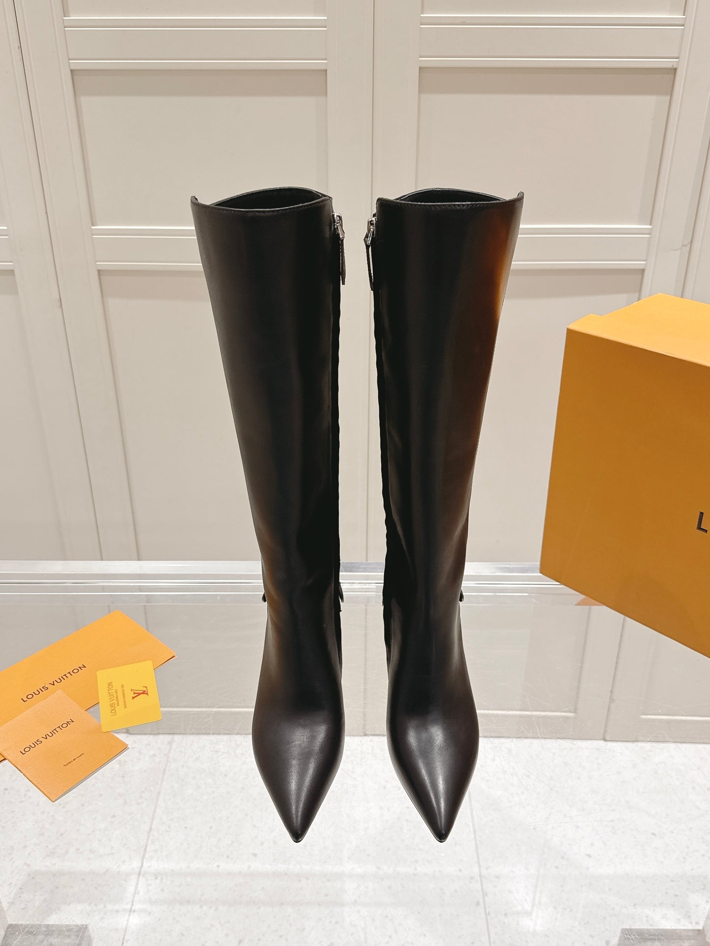 Louis Vuitton Blossom High Boot – Black Smooth Calfskin with Monogram Flower Heel