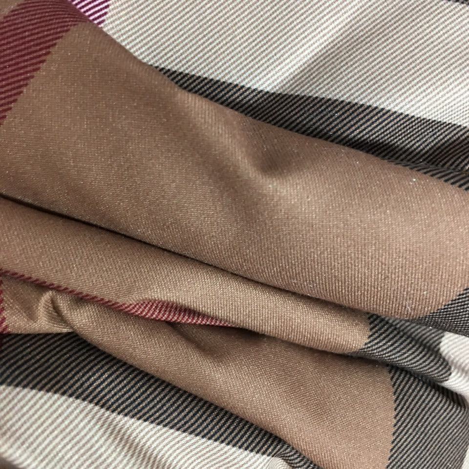 Burberry Detachable Sleeve Check Dark Birch Brown Puffer Jacket